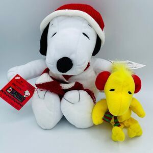 Vintage Hallmark Peanuts Collection Snoopy & Woodstock Winter Plush w/ Tags